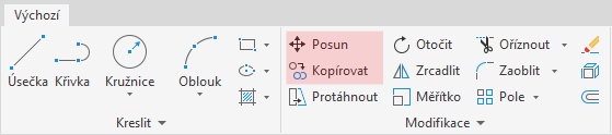 Nástroje pro přesun a kopírování