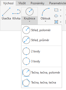 Možnosti kreslení kružnice