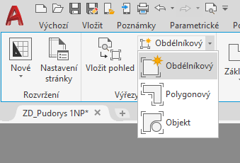 Tvorba nového výřezu